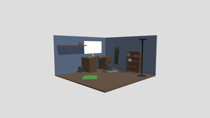 Isometric Room 3D Model