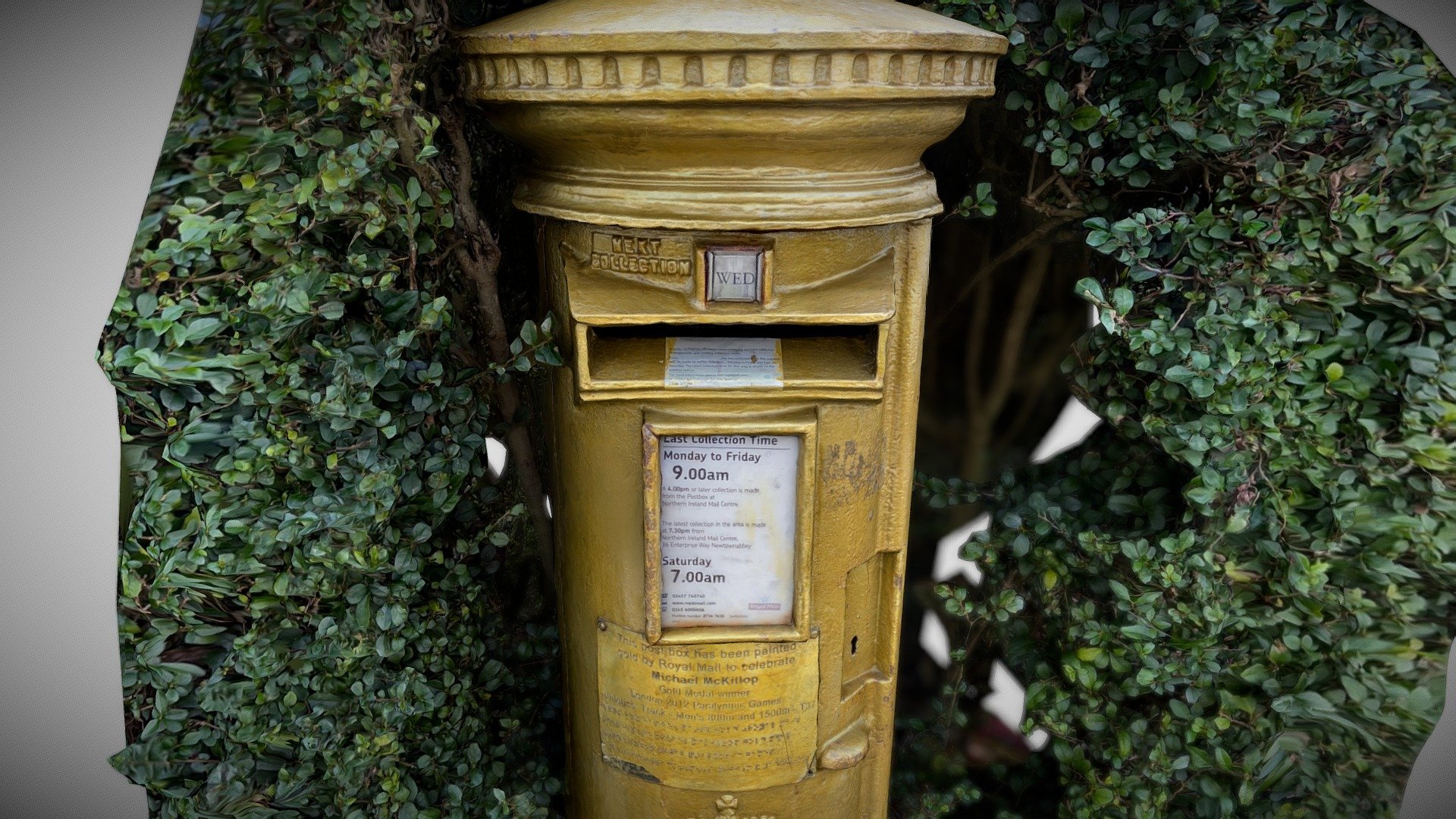 Gold Olympic postbox