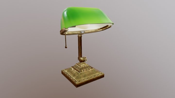 Bankers Lamp 3D Model