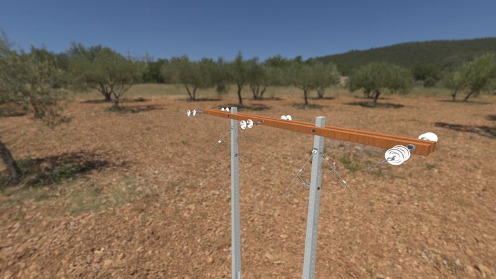 ESTRUTURA HT-NBI 170 kV Poste DT – Kostenloses 3D-Modell STL