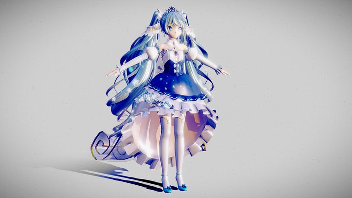 Miku, vestido de invierno – Modello 3D gratuito STL