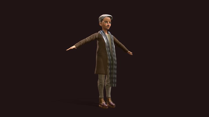 Stylized Old Man 3D Model