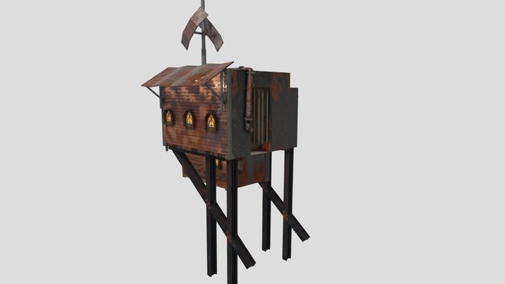 SteamPunk Rustic House (WIP) 3D Model