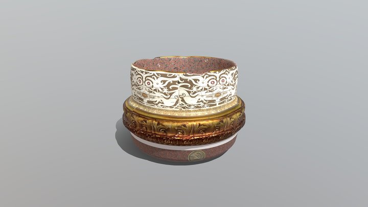 Vase/Pot Model made of Granite 3D Model