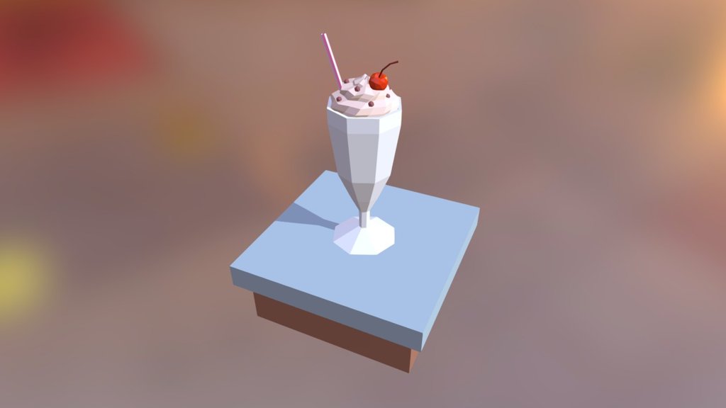 Milkshake 3D model by lanasloth [4b2b174] Sketchfab