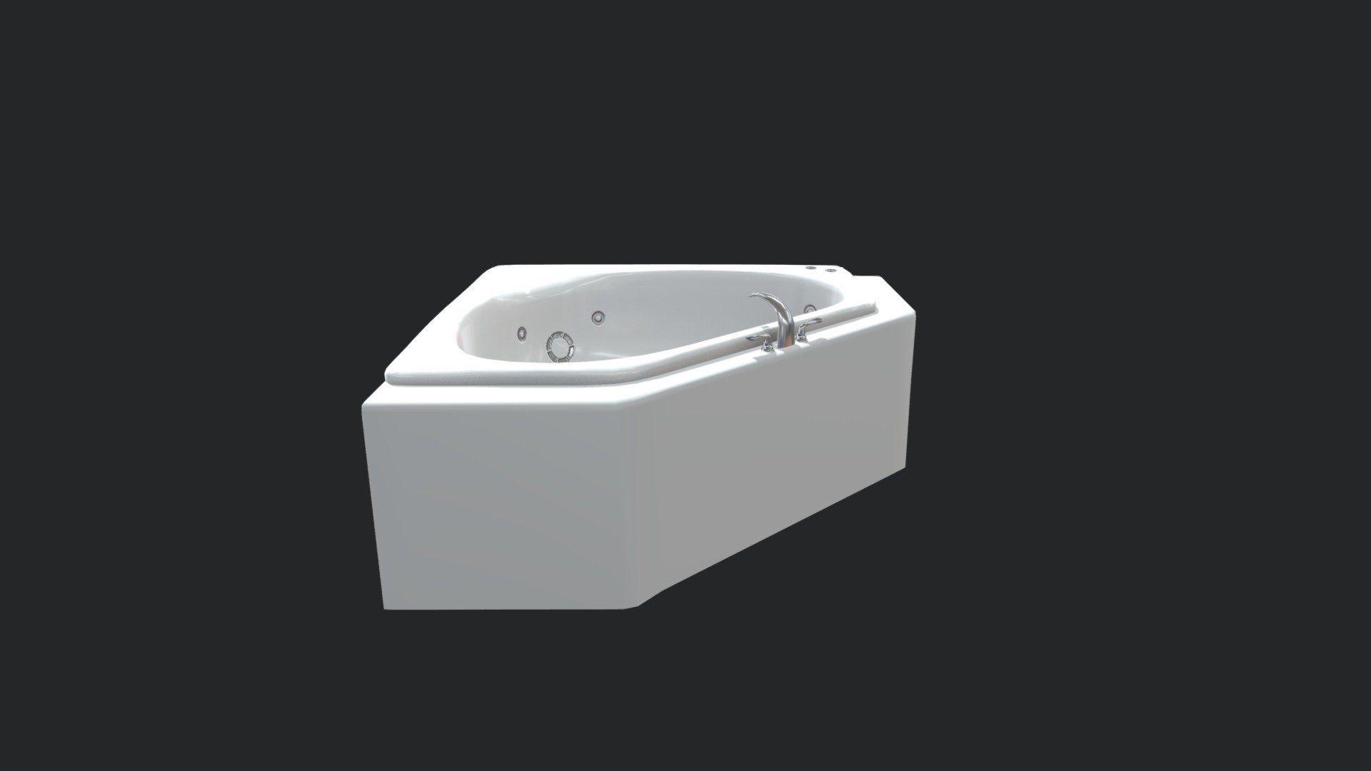 Corner Bathtub 3D model by Loufrey [4b2c624] Sketchfab