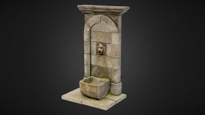 Stone Fountain 3D Model