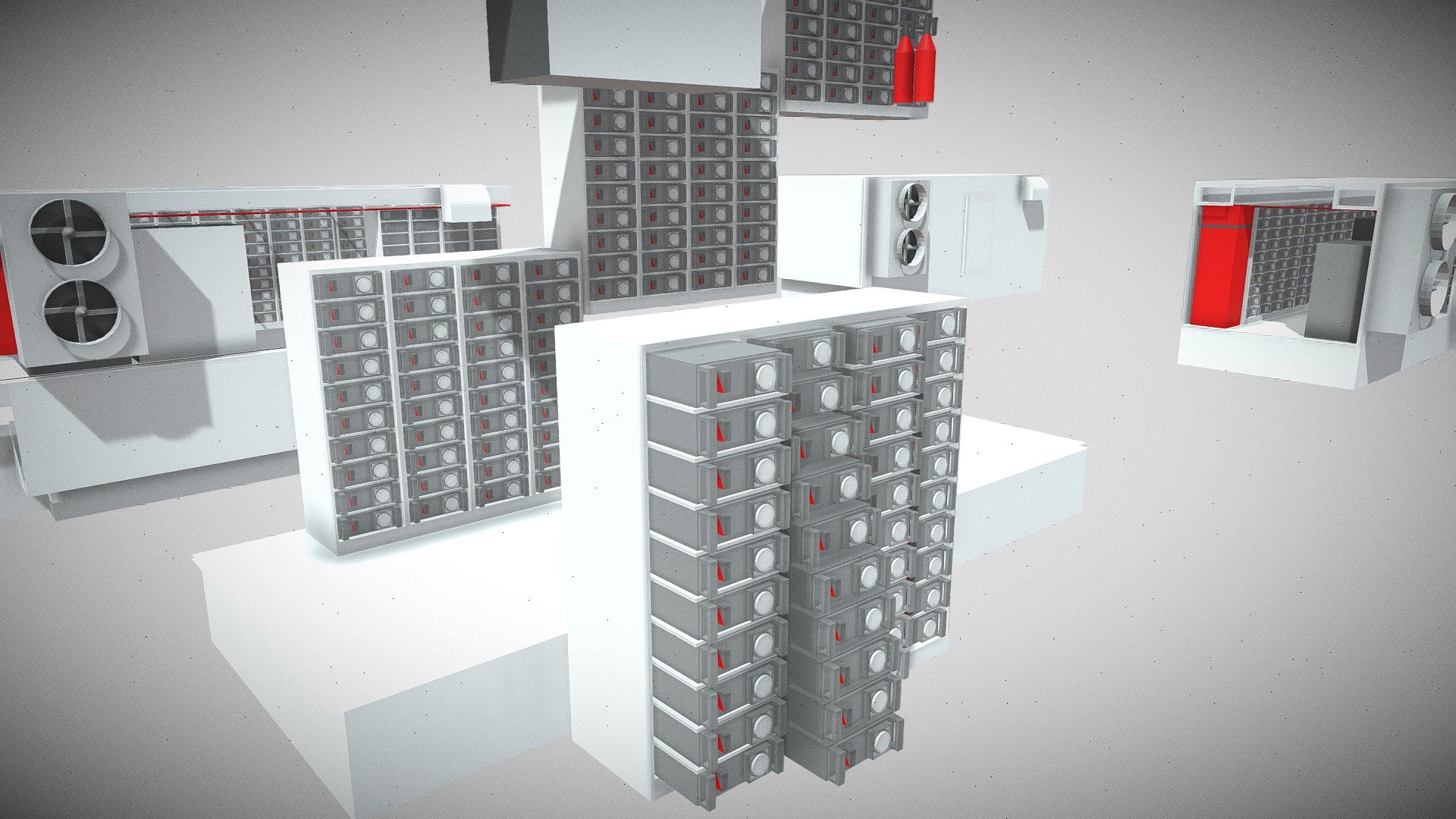 集成箱式储能系统 - Integrated Box Energy Storage System - 3D Model By MrdT ...