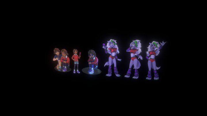 Mascots (ALL of them) fnaf ruin - Download Free 3D model by jakss