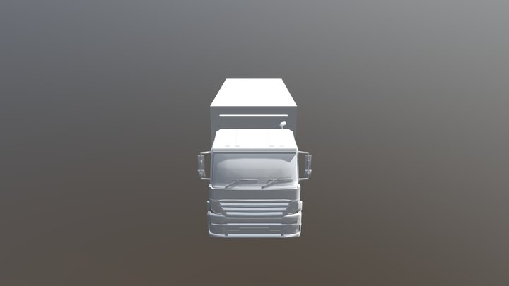 truck with trailer 3D Model