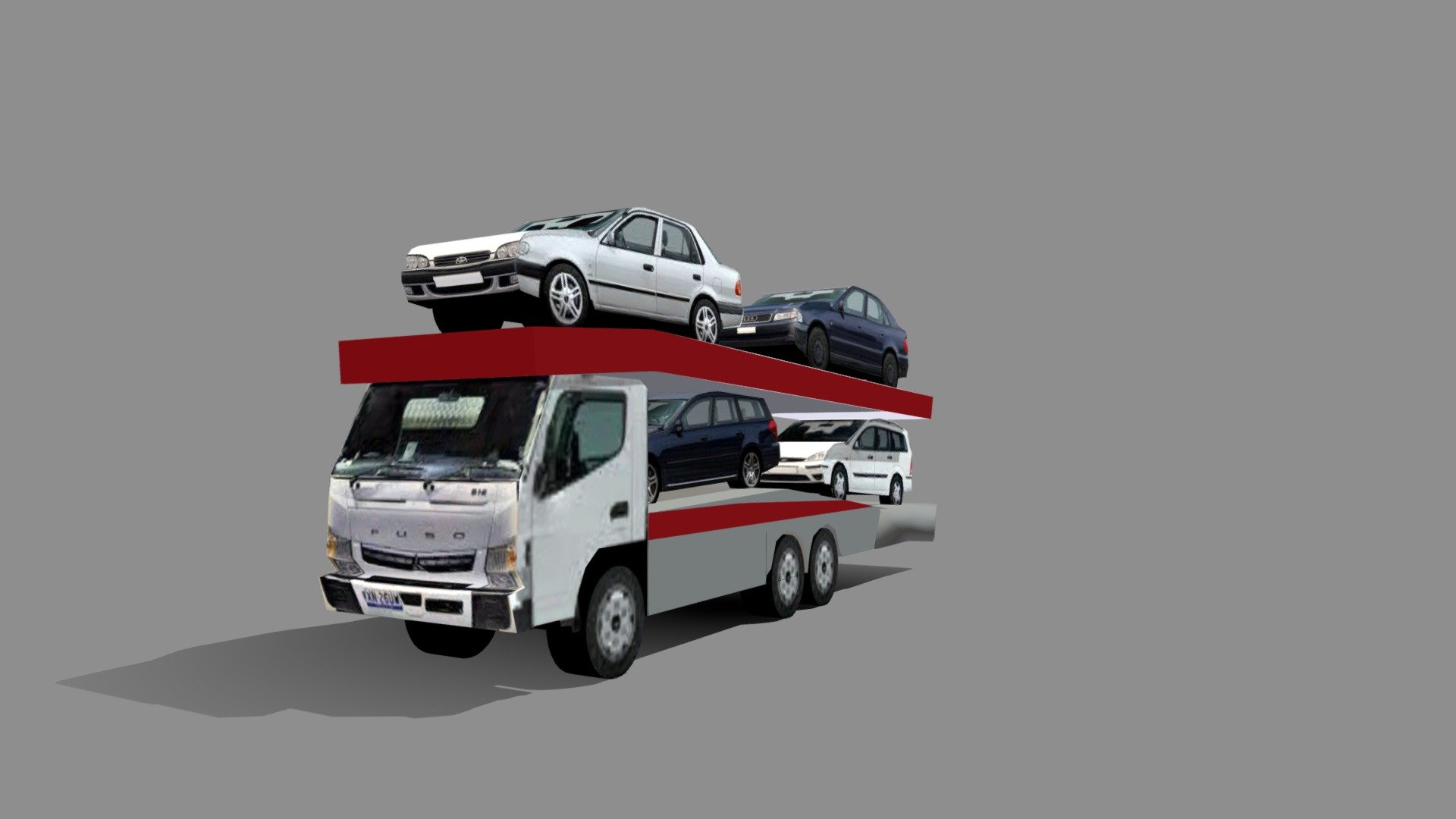 Mitsubishi Fuso Car Carrier Download Free 3D model by Efe Metin