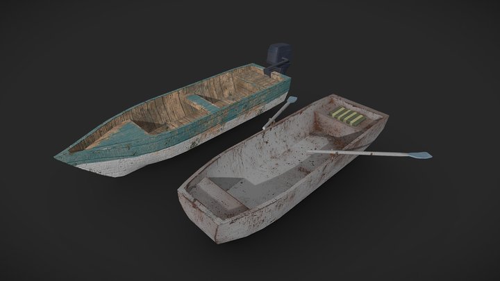 Small Boats 3D Model
