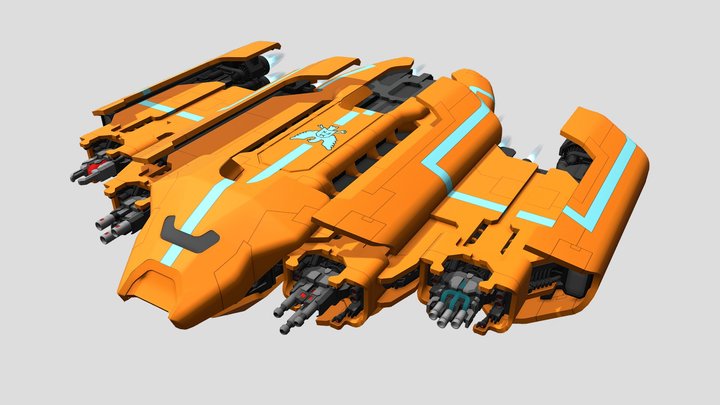 FTL: Faster Than Light; Rebel Flagship 3D Model