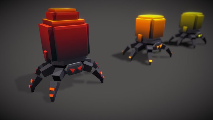Spider Bomb Enemy 3D Model