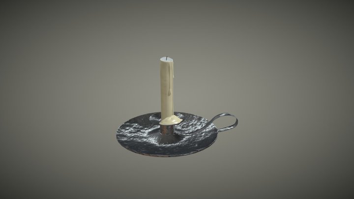 Old Style Candle Holder 3D Model