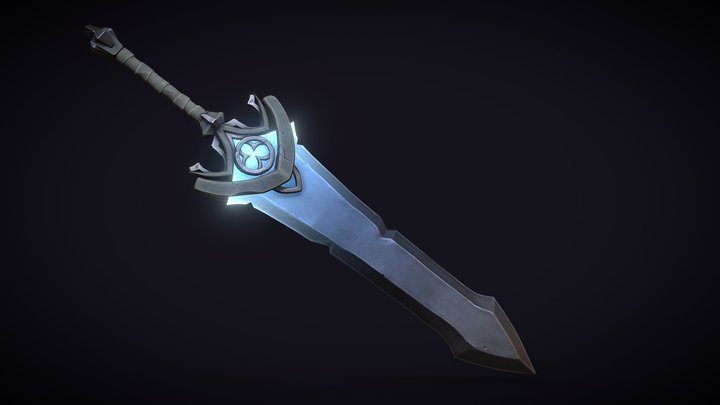 Stylized Gothic Sword 3D Model