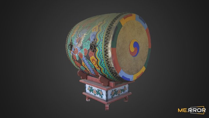 Korean Traditional Drum called Buk 3D Model