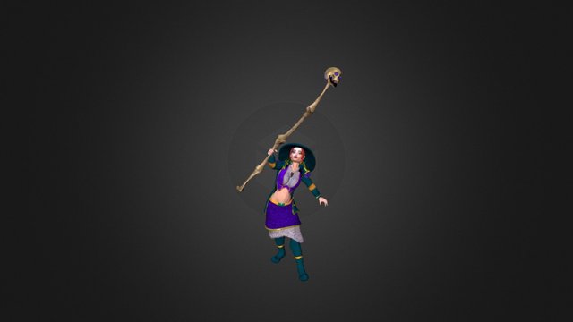 The Wizard Low Poly Model 3D Model