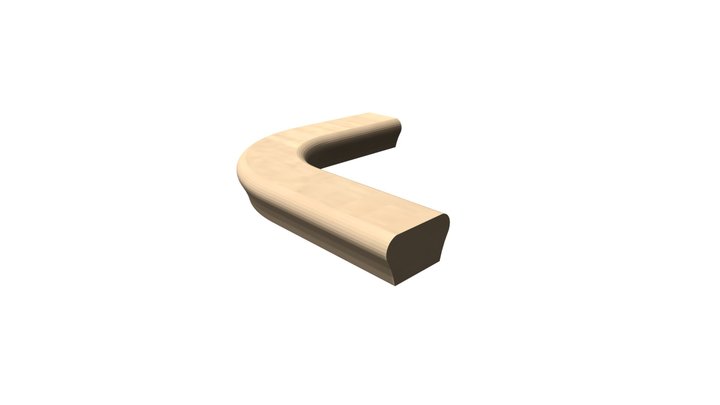 Contemporary Profile Joinery Part - Level Turn 3D Model