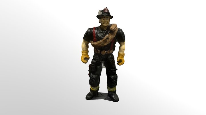 Fire Fighter Action Figure 3D Model