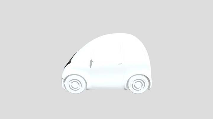 Tiny electric car Peripeteia black 3D Model