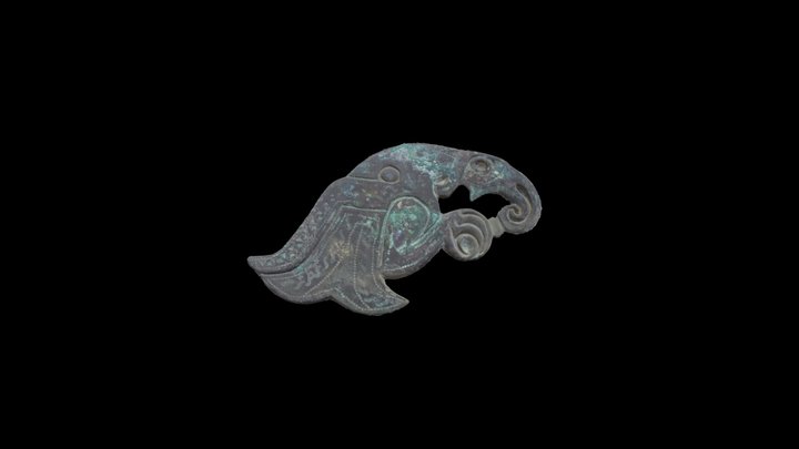 Raven Brooch 3D Model
