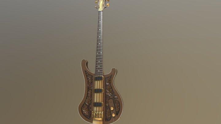 Rickenbacker Lemmy's bass 3D Model
