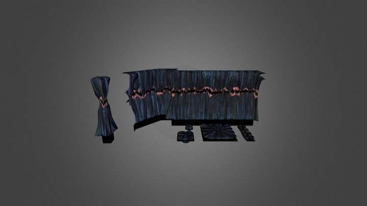 Modular Petal Shell Environment 3D Model