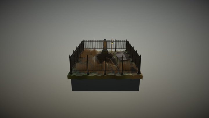 Creepy looted grave 3D Model