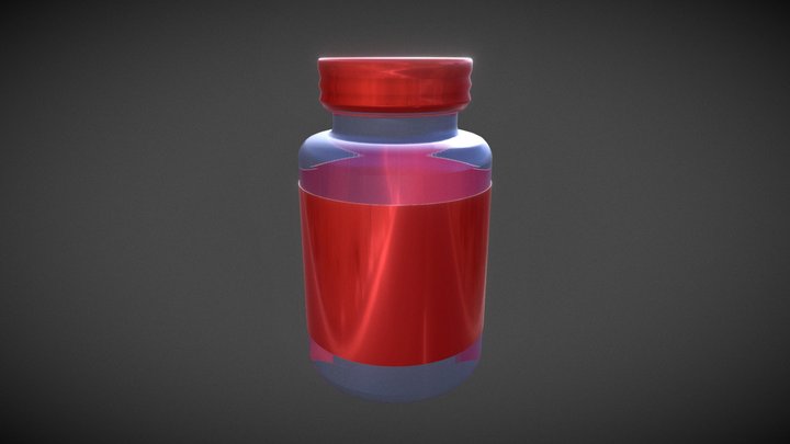 Pill Bottle 3D Model