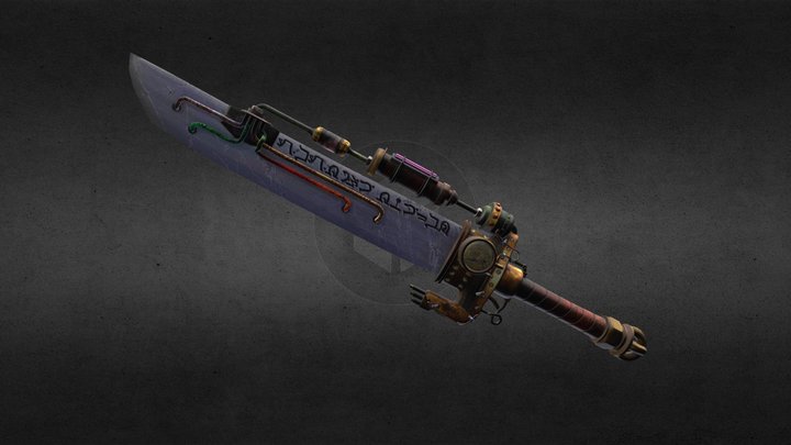 Steampunk Sword 3D Model