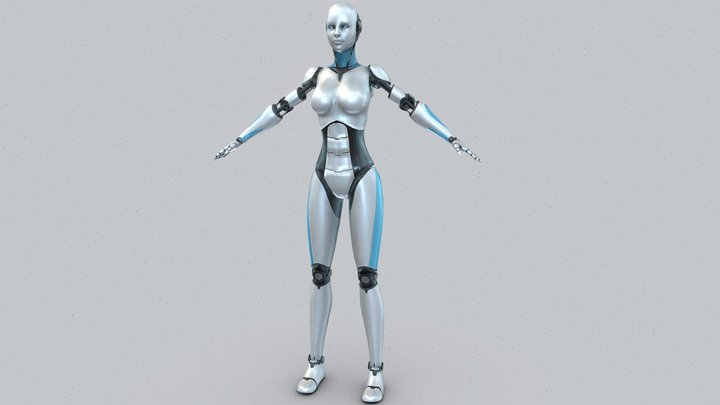 Android Robot Character 3D Model
