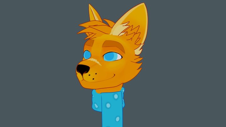 Fox Head 3D Model