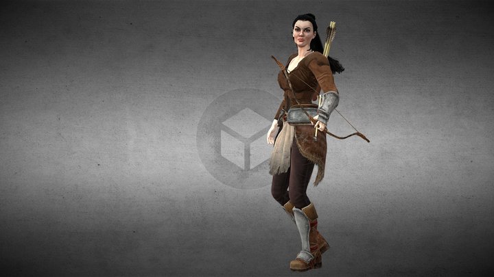 Warrior Woman 3D Model 3D Model