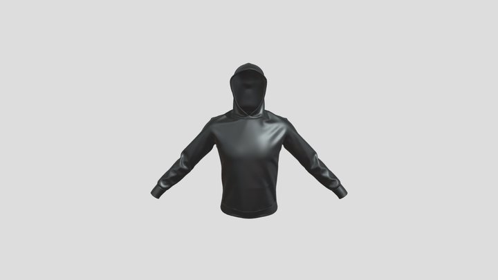 BLACK HOODIE 3D Model