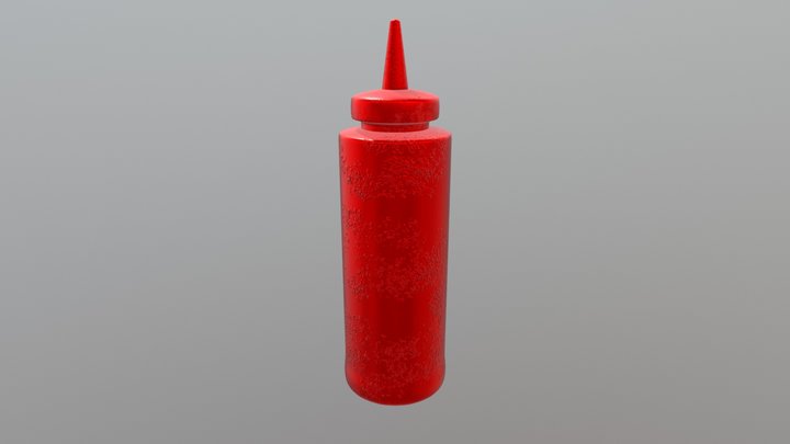 Ketchup Bottle 3D Model