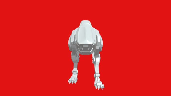 Sci-fi mechanical dog robot