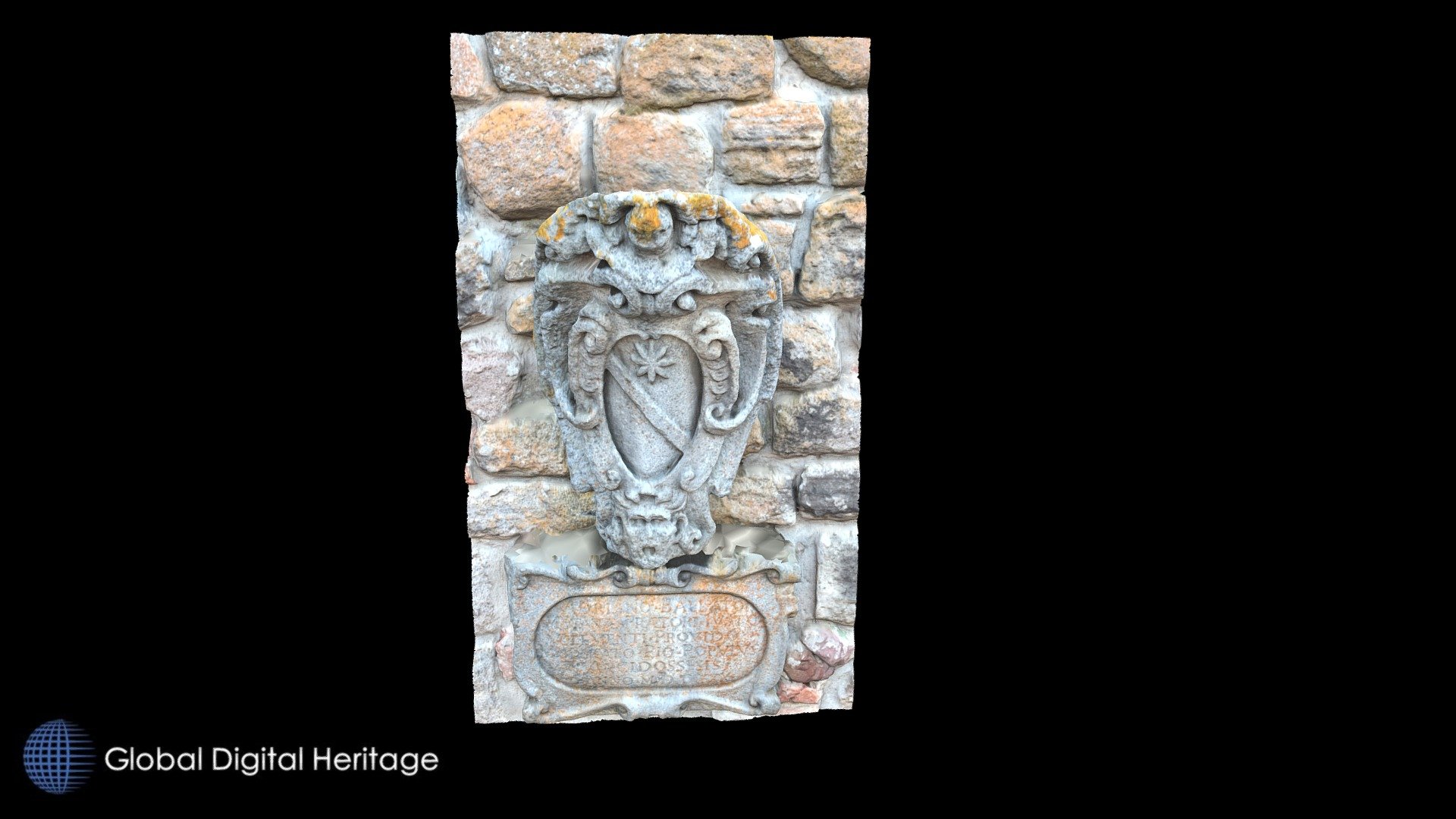 Stone Shield, Aldobrandeschi Castle. Arcidosso