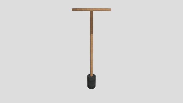 Round Hip Height Table 3D Model