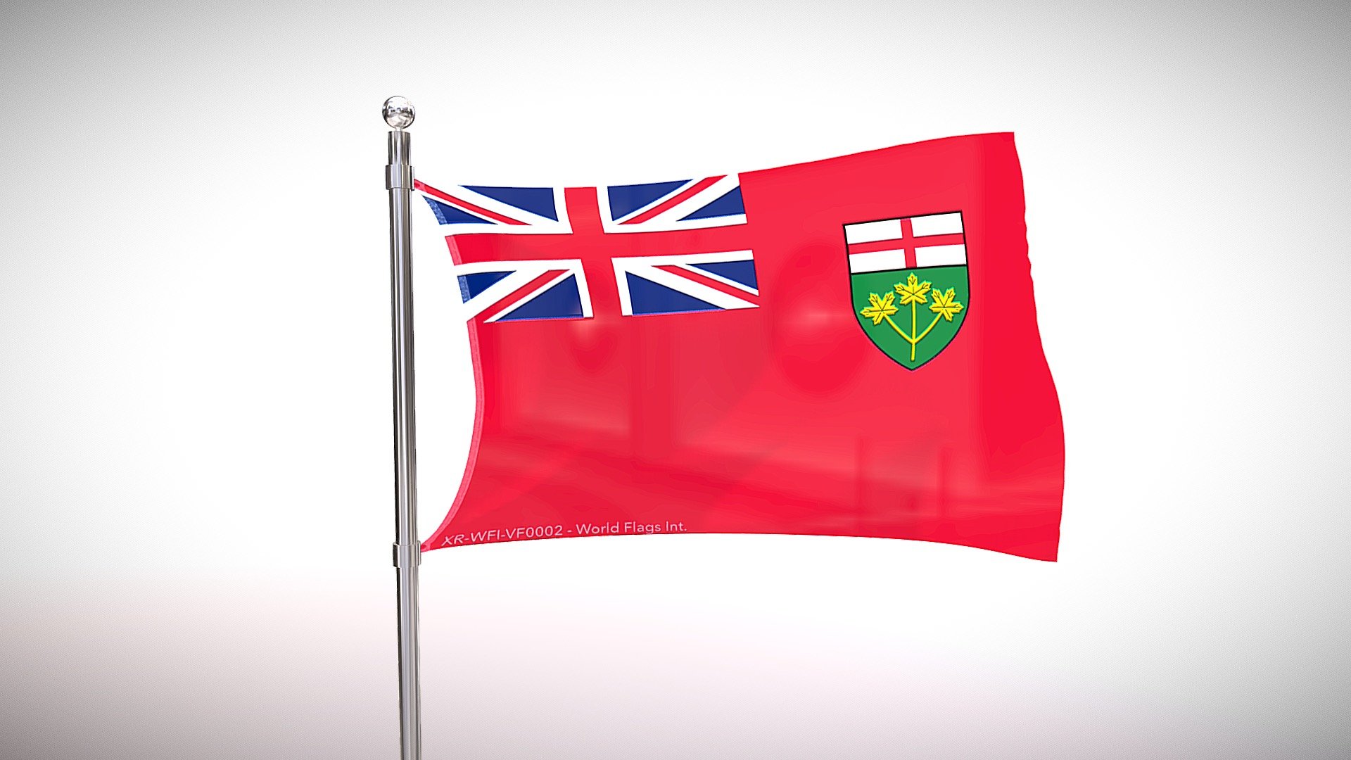 Flag Ontario WFIvf0002 3D model by World Flags (worldflags