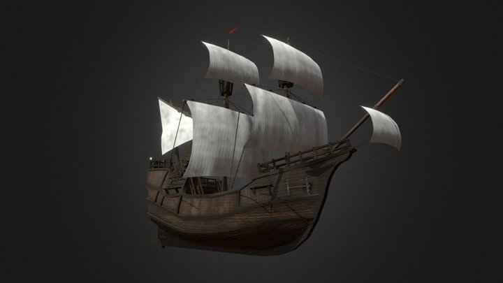 Nao Victoria Galleon Ship 3D Model