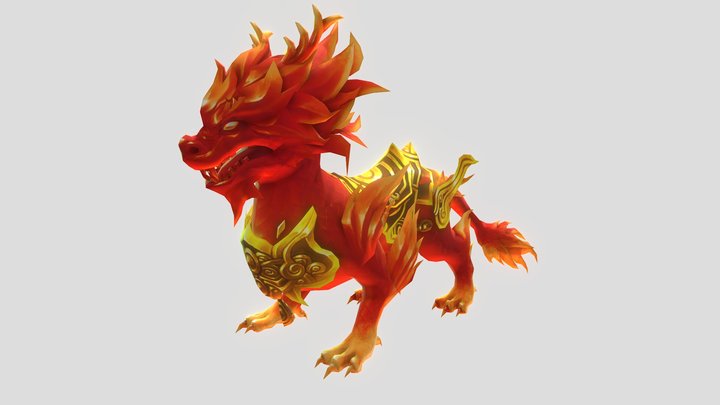 Chinese Unicorn 3D Model