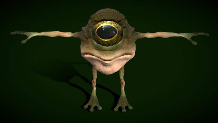 Mike Wazowski Frog 3D Model
