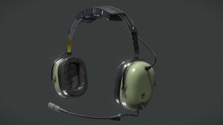 Pilot Headset H10-60 3D Model