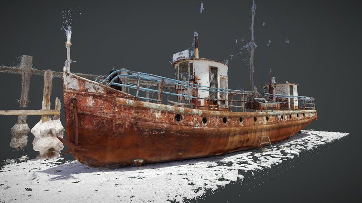 A Shipwreck in Lake Urmia 3D Model