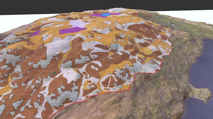 Woodland Creation Site - Phase 1 habitat mapping 3D Model