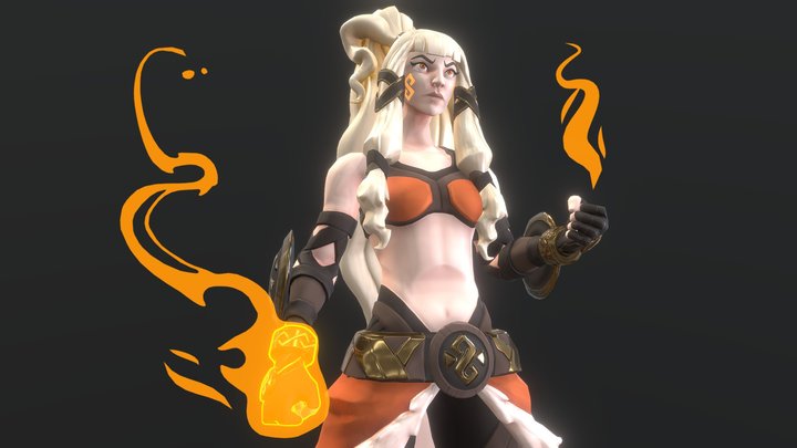 Fire Monk 3D Model