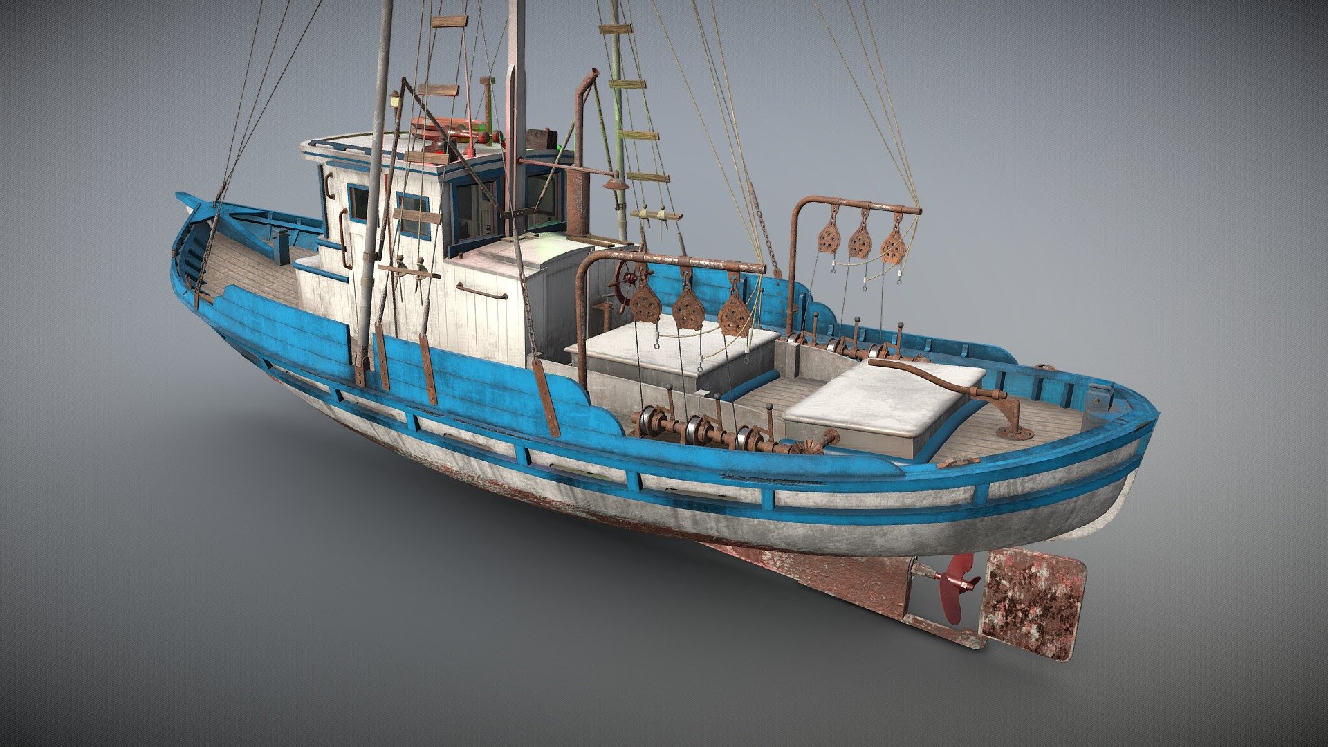 Monterey Clipper Fishing Boat - Buy Royalty Free 3D model by