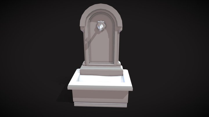 wodozbiór cmentarzowy 3D Model