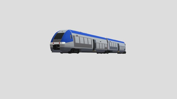 TER sncf train + carriage + interior (no detail) 3D Model
